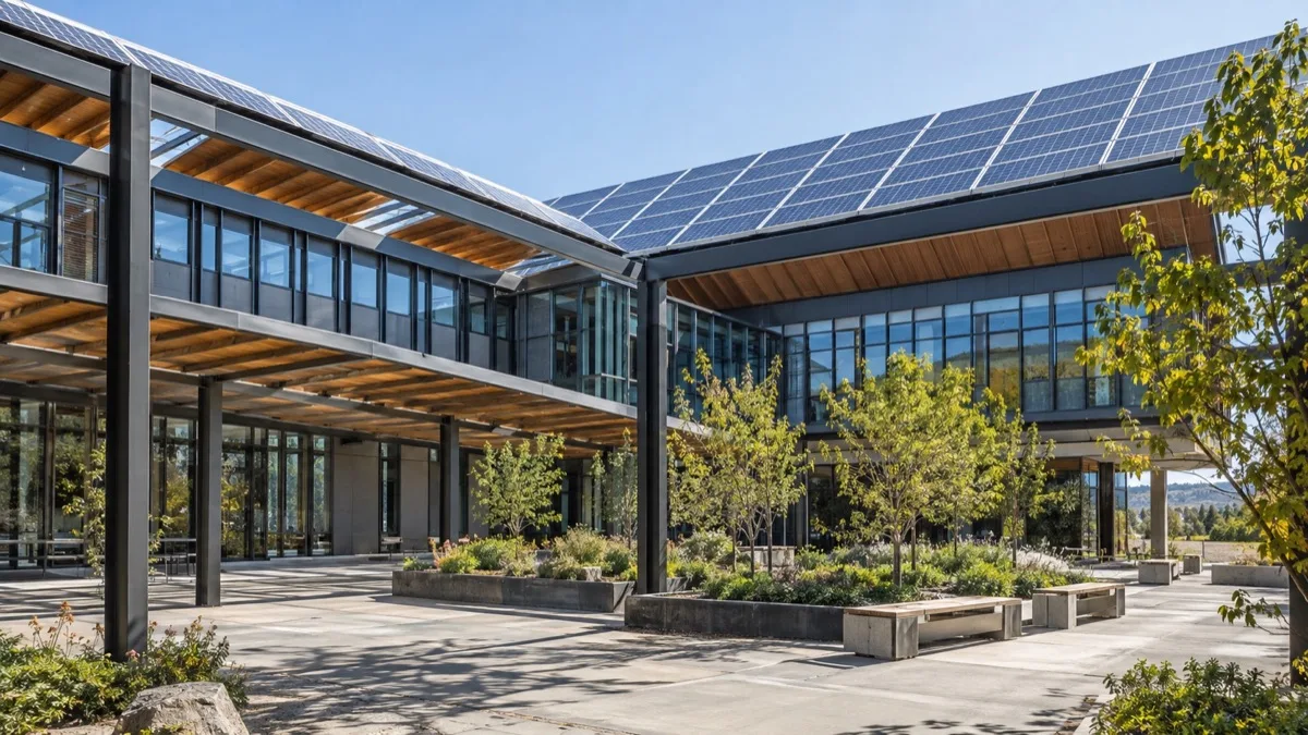 Editorial visualisation illustrating Solar Innovation Centre; not a documentary photograph