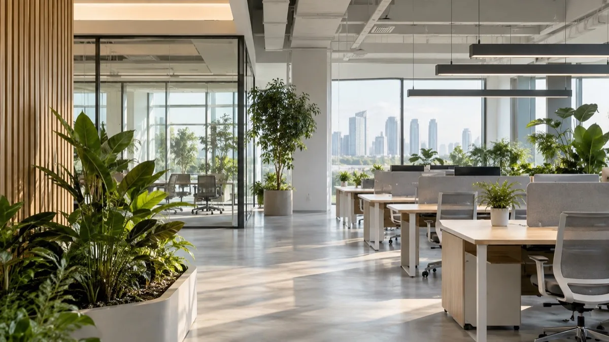 Editorial visualisation illustrating UAE Media Council: Certified Healthy Space; not a documentary photograph