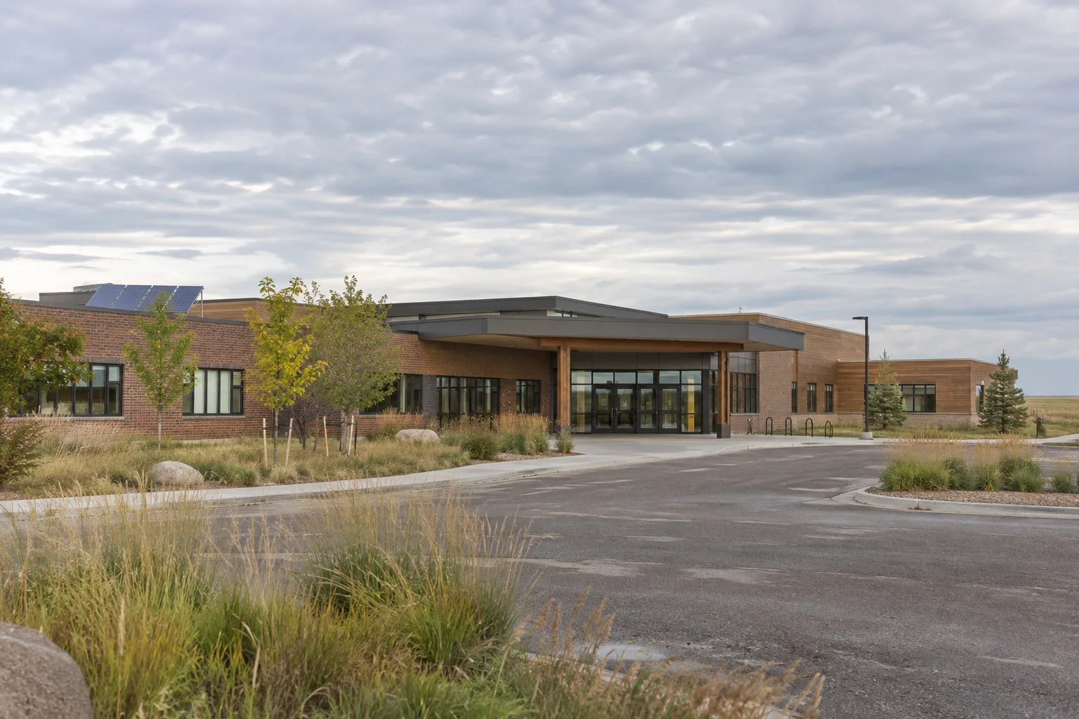 Editorial visualisation illustrating Four Winds Alternative and CTE High School; not a documentary photograph