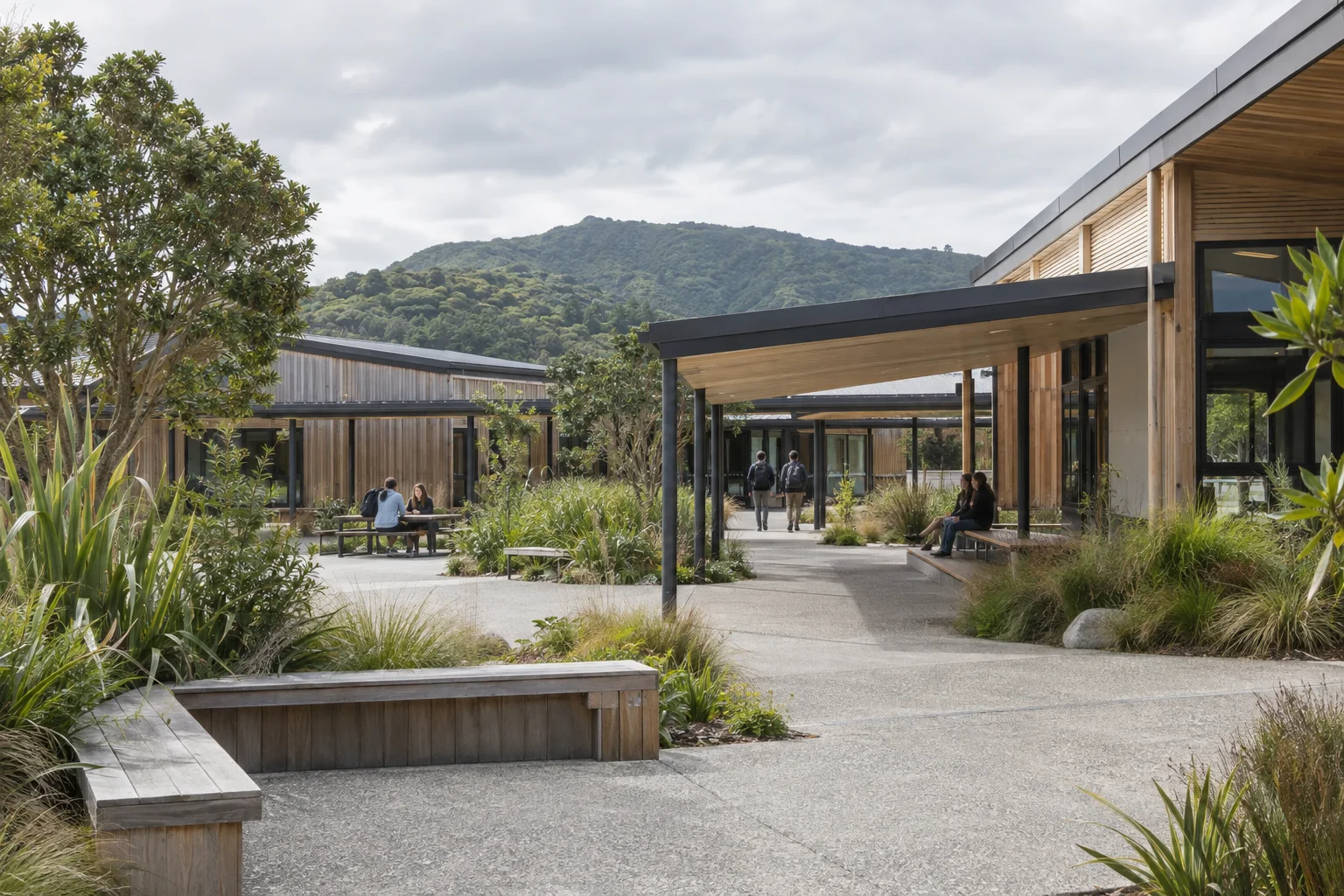 Editorial visualisation illustrating Pā Reo Campus; not a documentary photograph