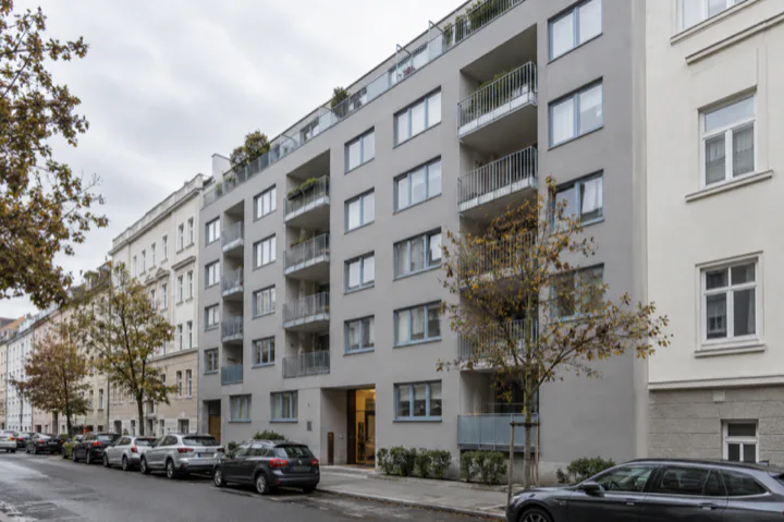 Editorial visualisation illustrating Mehrfamilienhaus Keinergasse 27, Wien; not a documentary photograph