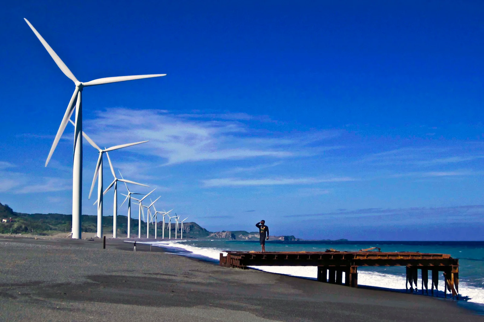 Licensed photograph relevant to Bangui Wind Farm; Photo: Ranieljosecastaneda / Wikimedia Commons · CC0 1.0 · Resized and converted to WebP by VeriCtory
