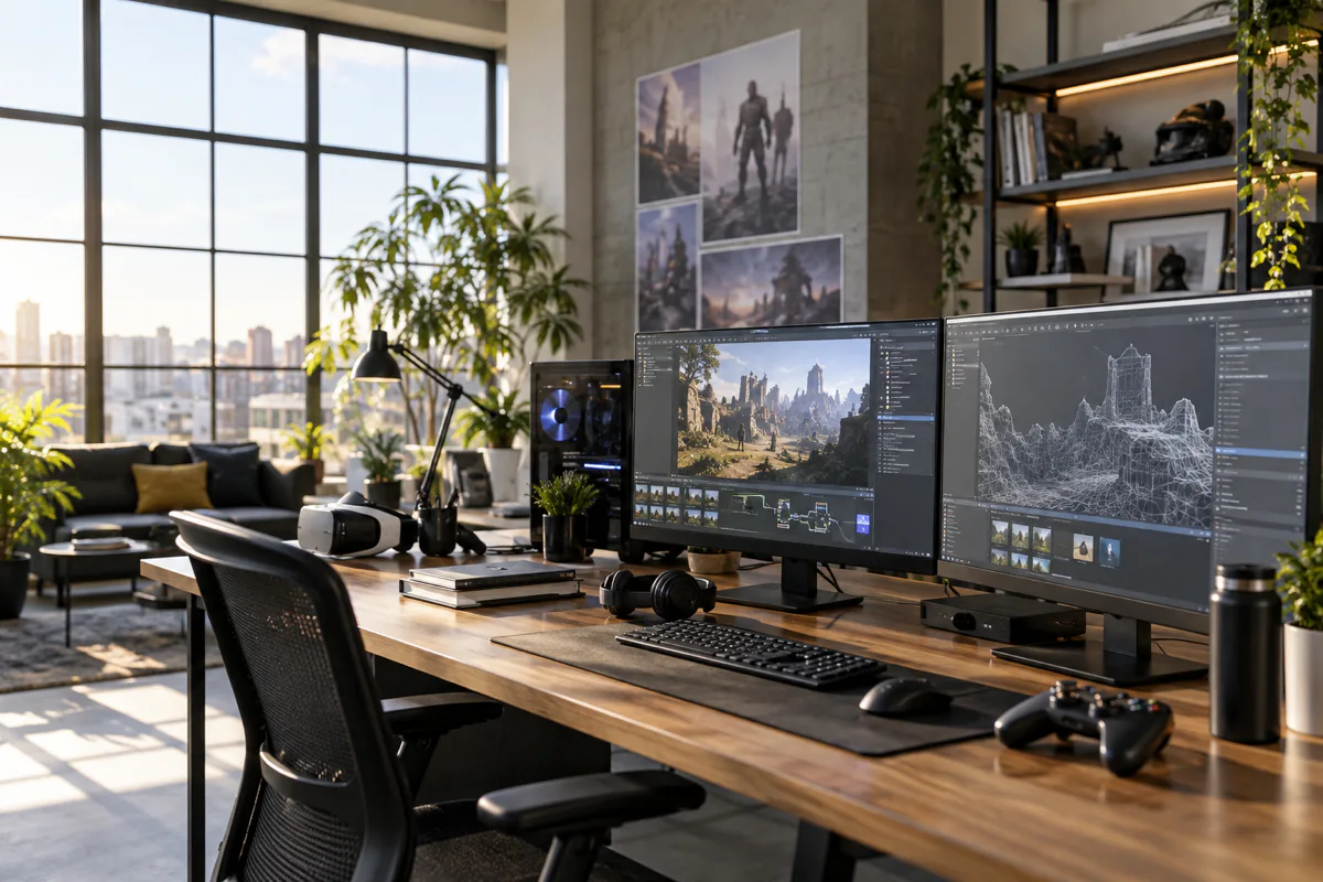 Editorial visualisation illustrating 37 Interactive Entertainment; not a documentary photograph