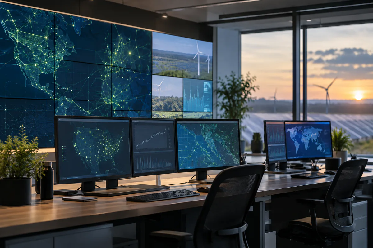 Editorial visualisation illustrating 3Degrees Group Inc; not a documentary photograph