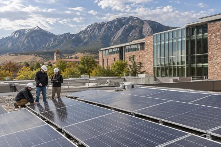 Editorial visualisation illustrating Colorado State University; not a documentary photograph