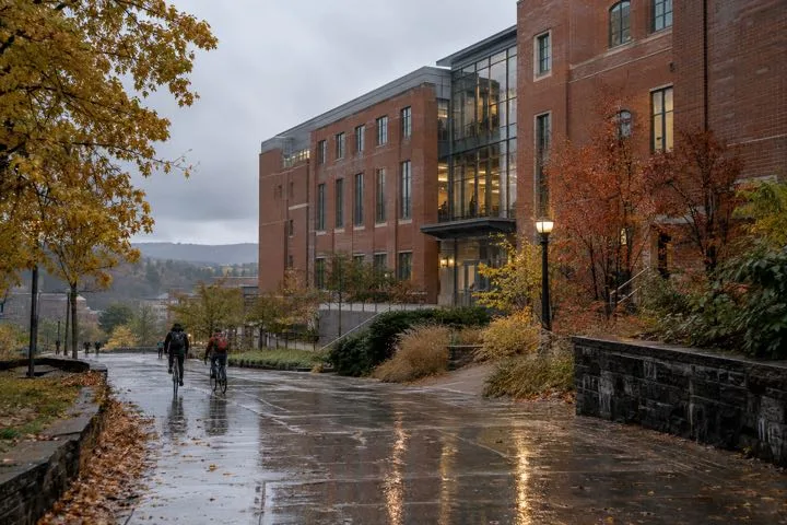 Editorial visualisation illustrating Cornell University; not a documentary photograph