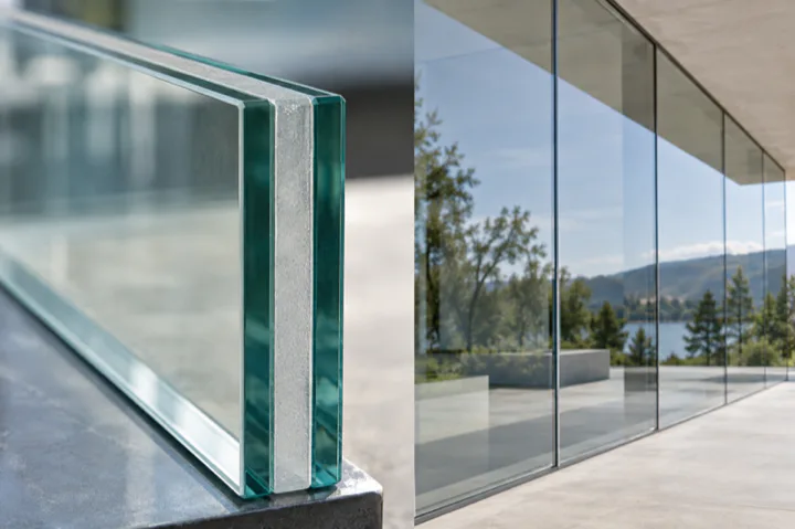 Editorial visualisation illustrating STADIP® Laminated Glass; not a documentary photograph