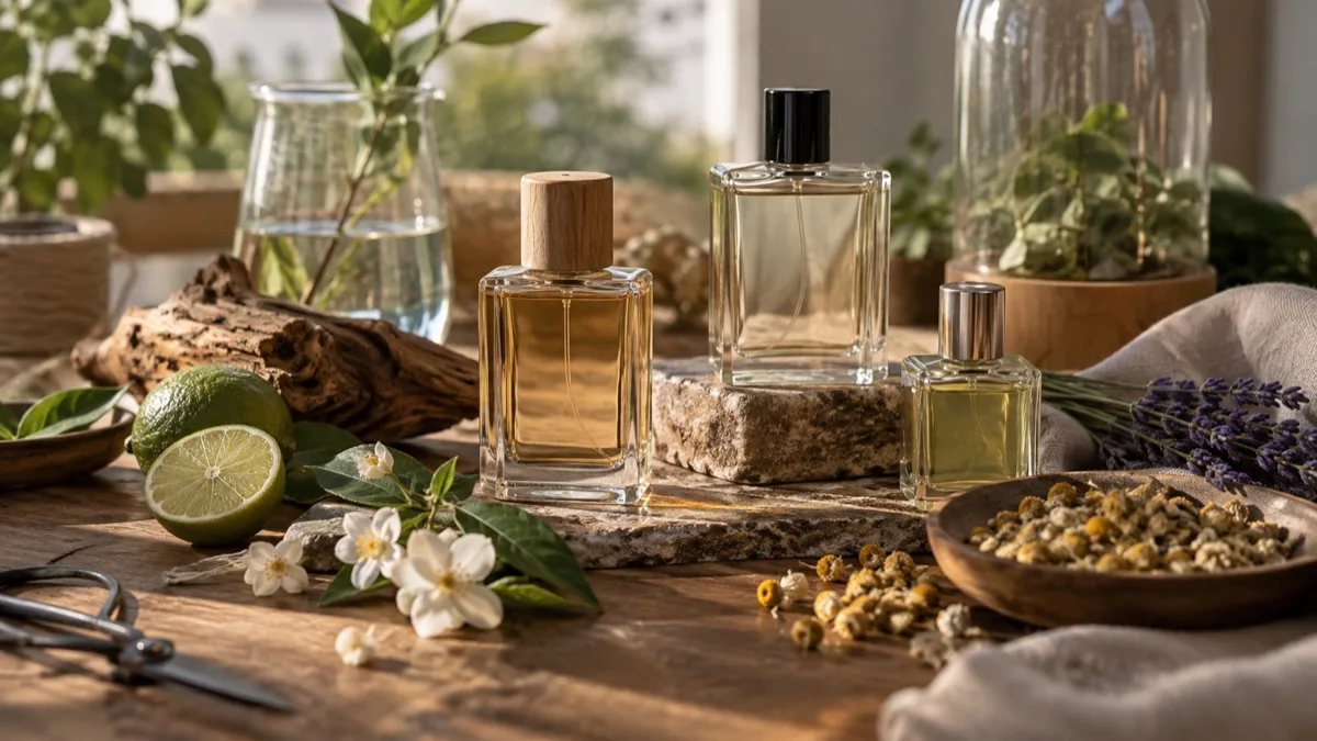 Editorial visualisation illustrating Fragrances Product Group; not a documentary photograph