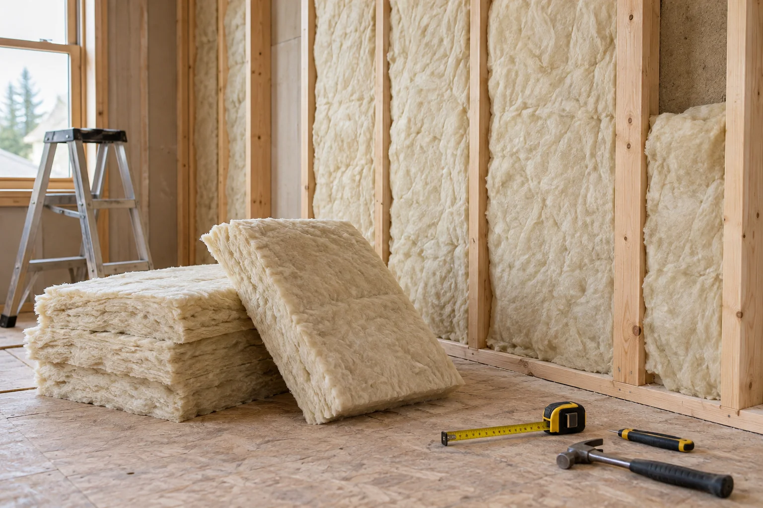 Editorial visualisation illustrating Owens Corning EcoTouch® Insulation; not a documentary photograph