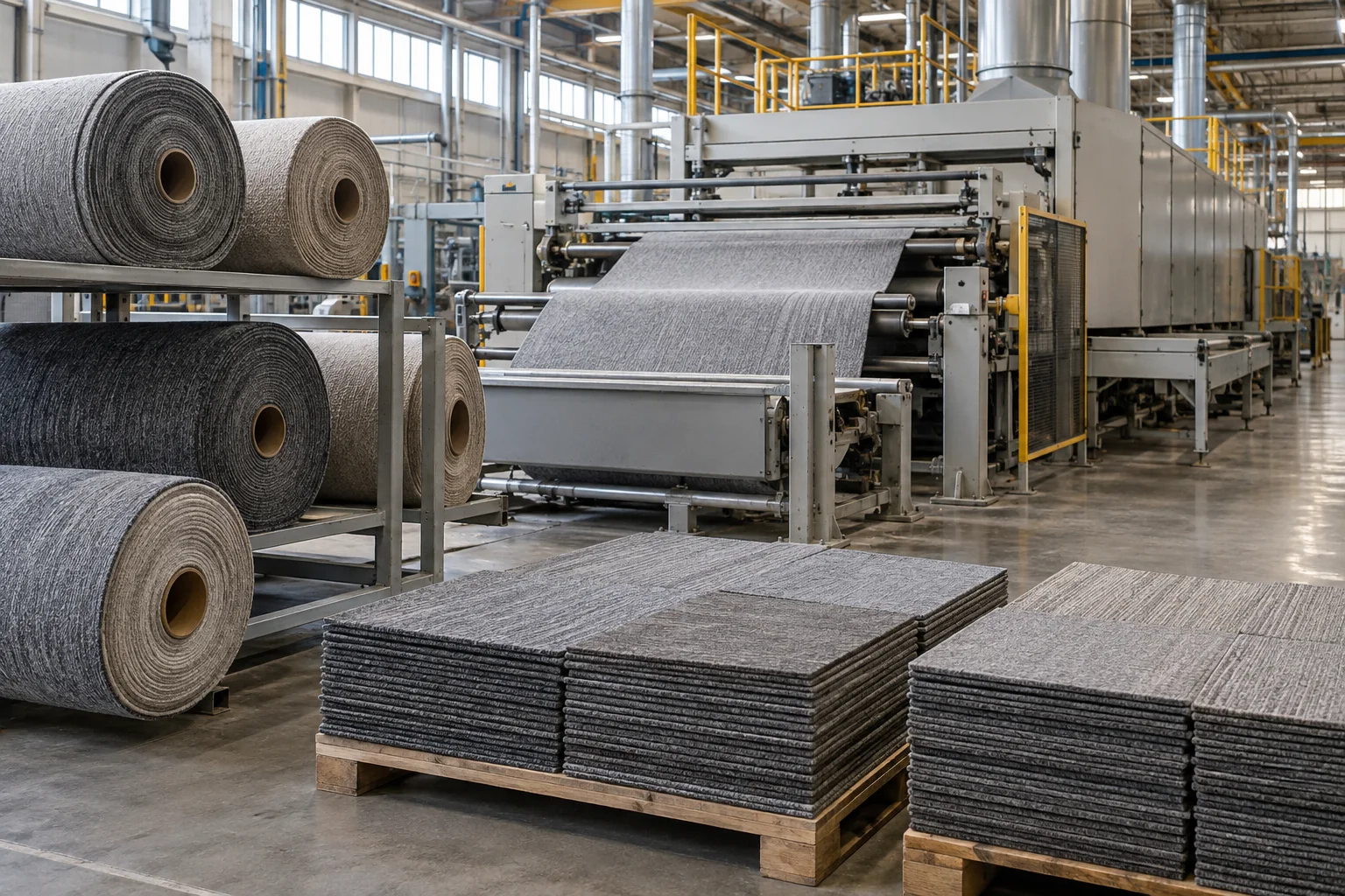 Editorial visualisation illustrating Mohawk EcoFlex Production Line; not a documentary photograph