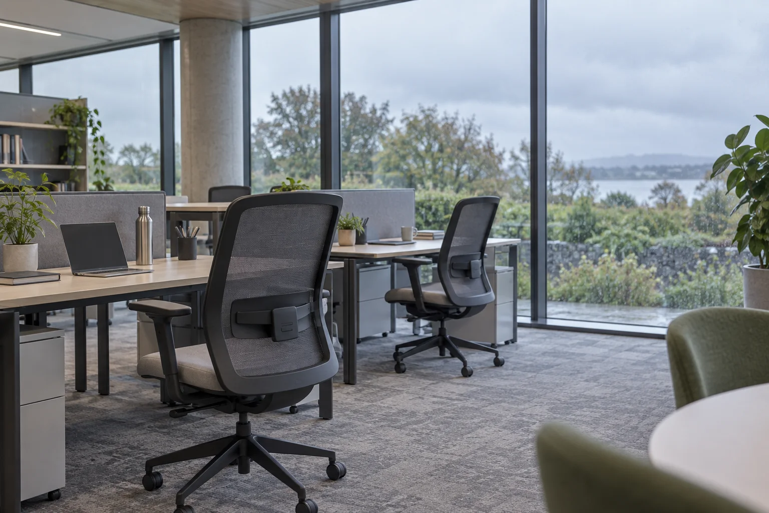 Editorial visualisation illustrating Humanscale Smart Seating Collection; not a documentary photograph